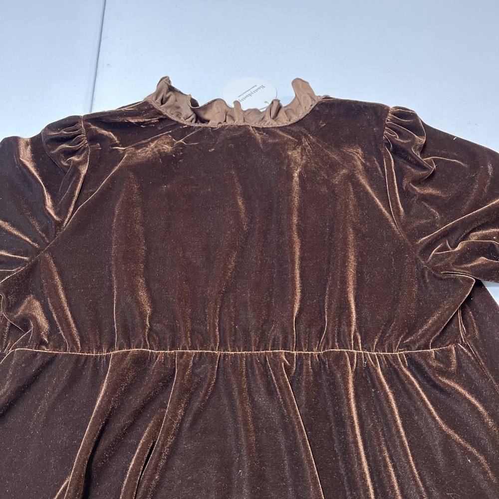 Rustty Dustty Dress Brown Velvet Floral‎ Embroidered Size 4XL Western Cowgirl - Picture 15 of 16